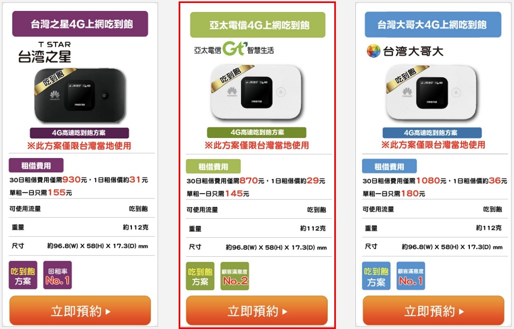台灣WIFI租借
