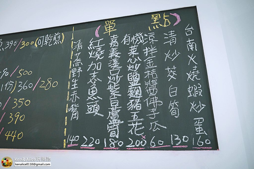 台南美食-米穗糧行菜單